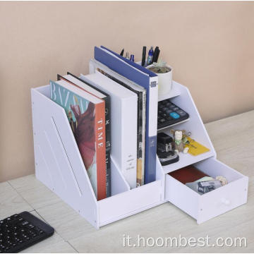 Cartella verticale per organizer da tavolo con porta libri con matita
